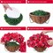 Artificial Hanging Bougainvillea Flower Basket – UV-Resistant Faux Silk for Outdoor Garden Decor (HotpinkRed)